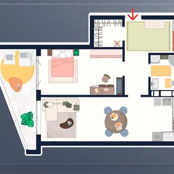 Двокімнатна квартира з лоджією | Теремки | Іподром | Республіка ЖК Preston house