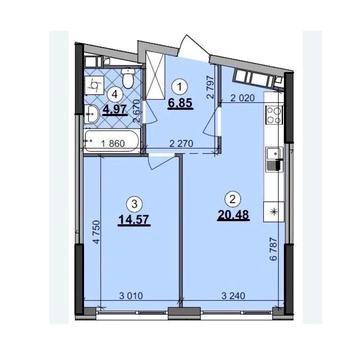 Продаж 1-к квартири 48 м2/ЖК GREAT/ГРЕЙТ/ Осокорки з видом на Дніпро ЖК Грейт