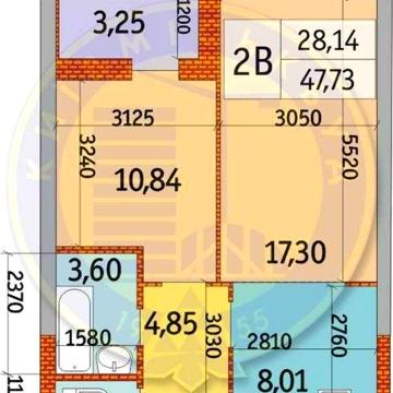 Продаж 2-к квартири в ЖК Курнатовського, 48 м², Дніпровський р-н ЖК Курнатовського