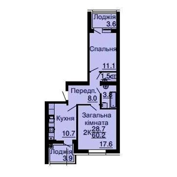 Класична 2 К квартира з початим ремонтом ЖК Львівський Затишок.