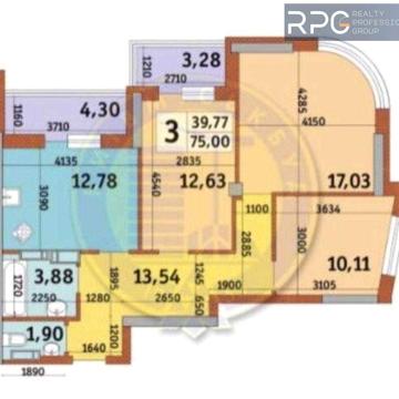 Продаж 3-к квартири в ЖК Урлівський-2, 75 м², Клеманська, Дарницький ЖК Оберіг-2