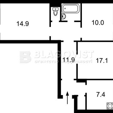 Продам 3-кімн. Харківське шоссе, 63а. поруч Парк Партизанської Слави.