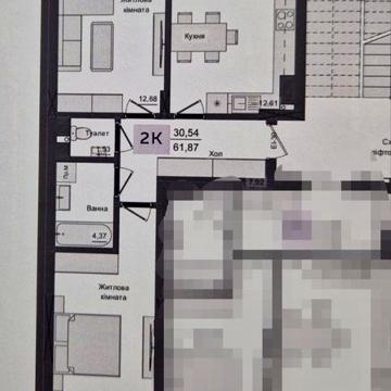 Продається 2 к квартира в новобудові ЖК Аметист