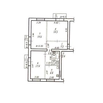 Продам 3х комнатную квартиру 83 м2