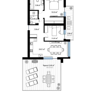 Продаж введеної в експлуатацію квартири з терасою та чудовим видом. ЖК Sky City