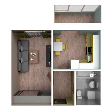 1-кімнатна квартира на 34,70м2 у розстрочку ЖК .SmartFort