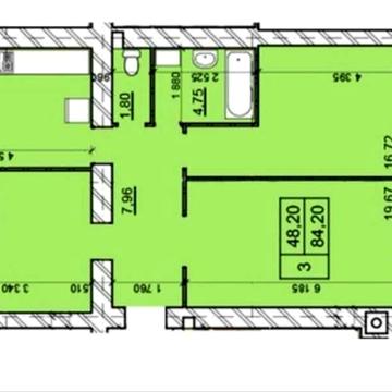 39066 В продажі 3 кімнатна квартира ЖК "ДІМ", Гречани ЖК Дім 3