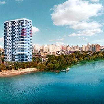 Жк Берег Дніпра, 1 кімн. Дніпровська наб. 17, 32 кв.м. 6 поверх. ЖК Берег Дніпра