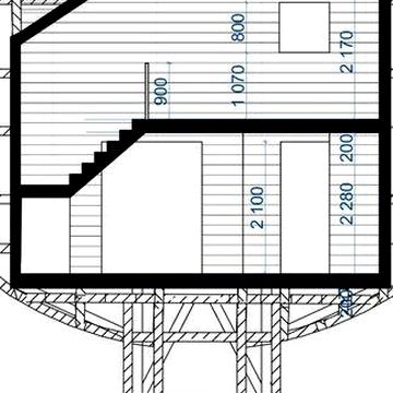 Будиночок на 2поверха з бруса 16х12