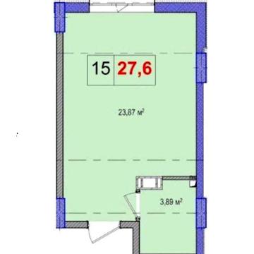 Смарт квартира 27,6 м², Теремки 2, новобудова! Знижена ціна! ЖК LIBERTY PARK