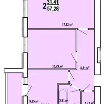 Продам 2 комнатную квартиру  ЖК Мира-3 Є-Відновлення 57м2, VW ЖК Мира 3