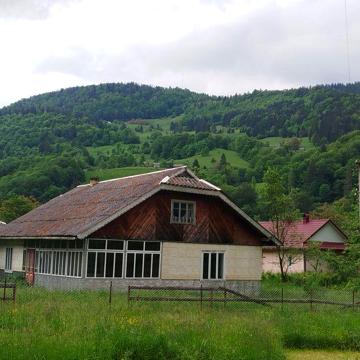 Будинок і земля в Карпатах, гори, ліс, дорога для легкових