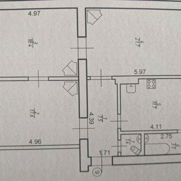 Продається 3 кімнатна квартира в центрі міста готова до проживання