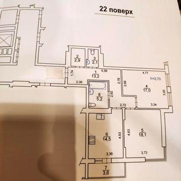 2-кімнатна квартира ЖК Баггоутівський, 76.6 м2. ЖК Баггоутівський