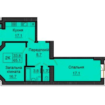 Квартира з терасою. 40900 грн. за кв.м. ЖК Софія Клубний. ЖК Софія Клубний