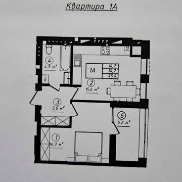 Продам однокімнатну квартиру 45 кв.м. в ЖК Сонячний, 3 черга ЖК Сонячний