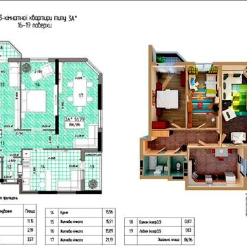 З-х кімнатна квартира в ЖК "Східна брама" Власник. ЖК Східна Брама