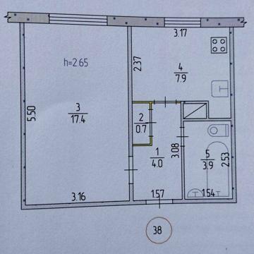 Продам 1 кімнатну 1/9, Сонячний