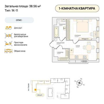 Однокімнатна квартира в ЖК Смарт Сіті Smart City без комісії ЖК Smart City