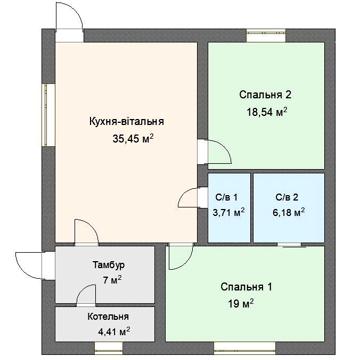 Одноповерховий дуплекс під Києвом в закритому КМ Святопетрівське