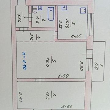 Двокімнатна квартира в затишному та безпечному місці, під ремонт.