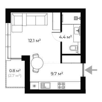 Продаж 1к Квартира Легоцького вулиця ЖК Park Land