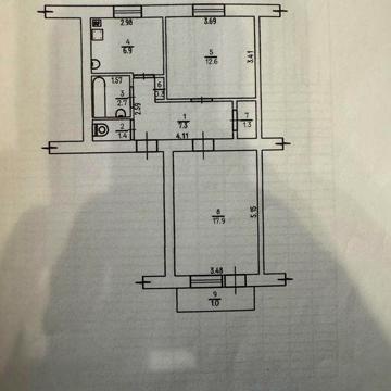 2-кімнатна квартира з індивідуальним опаленням, 3 поверх
