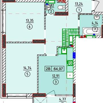 Продаж 2к квартир 65 м.кв. в ЖК Атмосфера РОЗСТРОЧКА ЖК Атмосфера