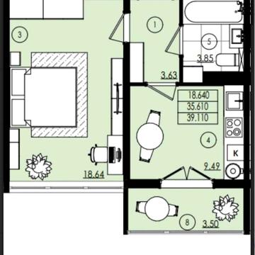Продаж 1 кім квартири в новому ЖК, готовий будинок.