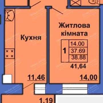 Терміновий продаж! Однокімнатна квартира в новобудові!