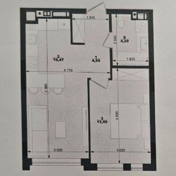 Продаж 1-кім. квартири 42 м.кв., в. К. Трильовського