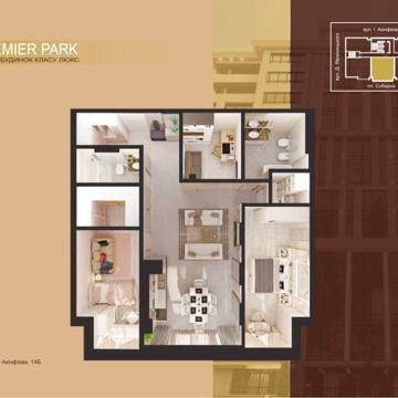 Продаж квартира від забудовника в ЖК  Premier Park — 105 м² ЖК Premier Park