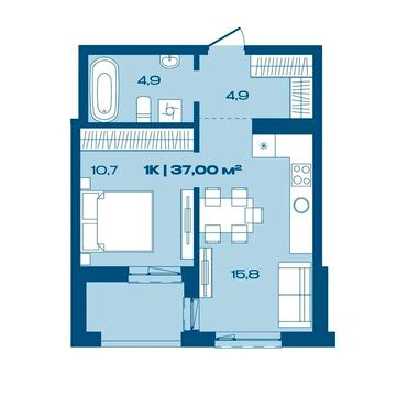 Продаж 1-к квартири біля Велесу ЖК Porto Franko