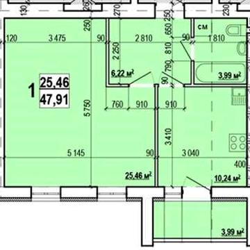 ЖК МИРА 3 продам 1-комн квартиру 48м2 в Новострое MV ЖК МИРА 3