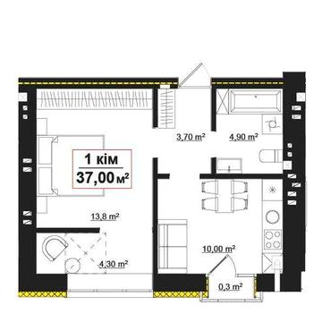 Однокімнатна 37 м Опришівська слобода ТОП без посередників!!! ЖК Опришівська слобода