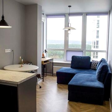 Євро 2-к з гарним ремонтом! Велика площа! Видова! 15 хв до Києва!