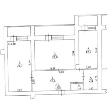 Продаж 2-х кім квартири 85 м.кв. центр м.Бориспіль