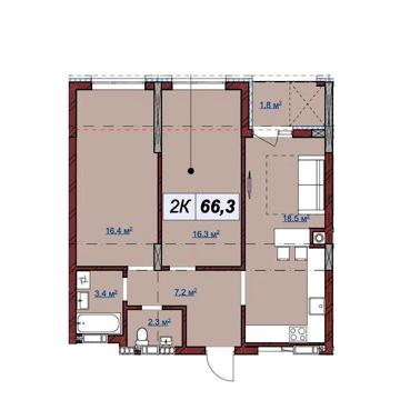 БЕЗ КОМІСІЇ/розтермін/2к.кв.66м/ЖК Бузковий 2,л-ція Зелена-Навроцького ЖК Бузковий 2