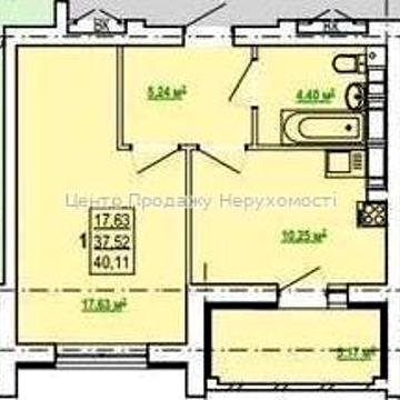 1комнатная квартира, 41м2, 4этаж, ЖК Перемоги 86, G8 ЖК «Победы 86»