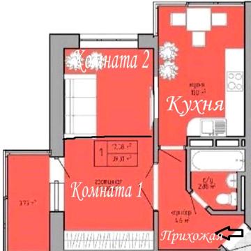 Срочно ! Акварель. 2 комн. 40 м. 7 этаж. ЖК Акварель