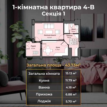 1к квартира в новобудові, центр міста на 8поверсі, під розтермінування ЖК SKY HALL