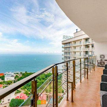 ОГРОМНАЯ терраса с прямым видом МОРЯ 83м две спальни+2 сан.уз КАМАНИНА ЖК 45 Жемчужина