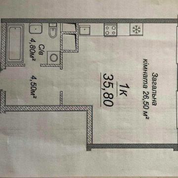 Квартира 35,8 кв. м, 5 минут пешком от моря ЖК Sea View