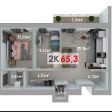 Двокімнатна квартира в ЖК Краківський ЖК Краківський