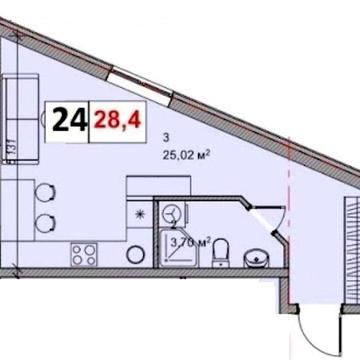 Продам смарт квартиру біля метро — 28,4 м² лише за 12134$! ЖК Джерело Парк 2