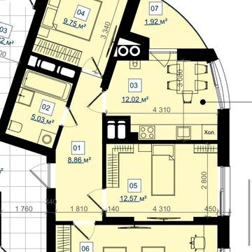 3-х км квартира по ціні 2-х кімнатної