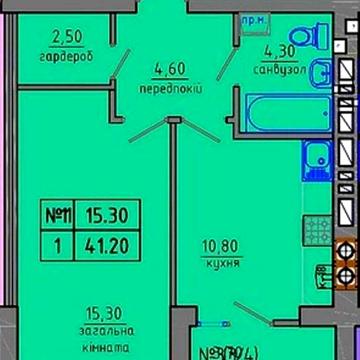 Квартира однокімнатна в новобудові
