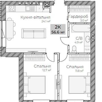 Продаж 2к Квартира Поповича вулиця