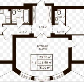 Продам 4-к. квартиру, ЖК Чайка, вул.Лобановського 30-А ЖК Чайка