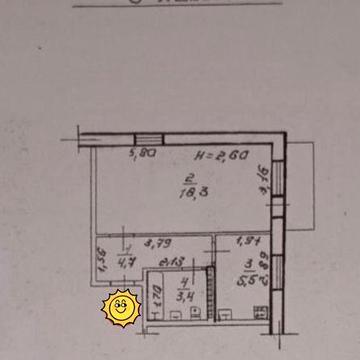 Продам 1 комнатную  Марсельская/ Меркурий  средний этаж ГАЗ (167-364